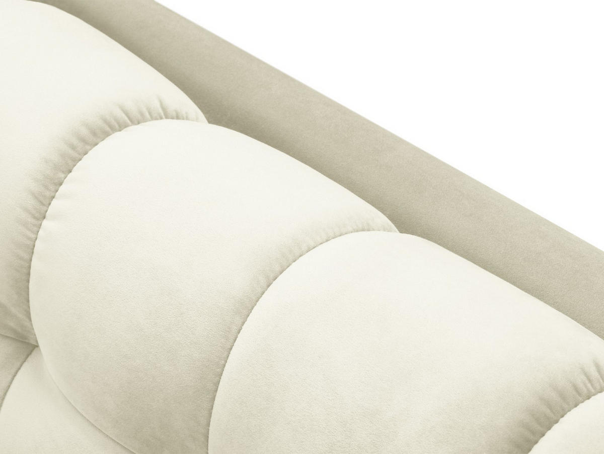 SOFA Mamaia aus Samt leichtes beige 2 Sitzplätze - Creme, Textil (92/75/152cm) - Micadoni