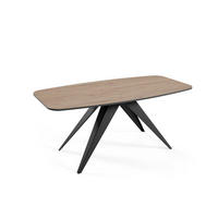 ESSTISCH Ferro Davos Eiche Trüffelbraun / Schwarz 180/220 / 90 / 76cm - Trüffeleichefarben/Schwarz, Holz/Holzwerkstoff (180/90/76cm) - Feldmann-Wohnen