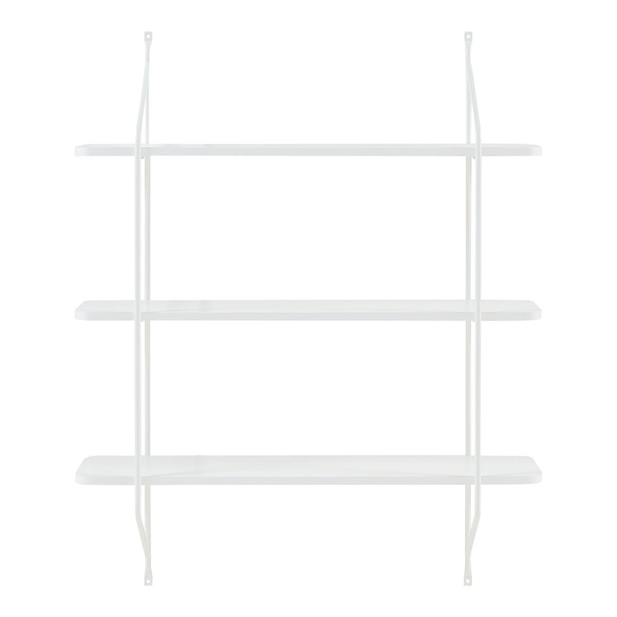 WANDREGAL Østfold - Weiß, Holzwerkstoff/Metall (80/100/21cm) - [en.casa]