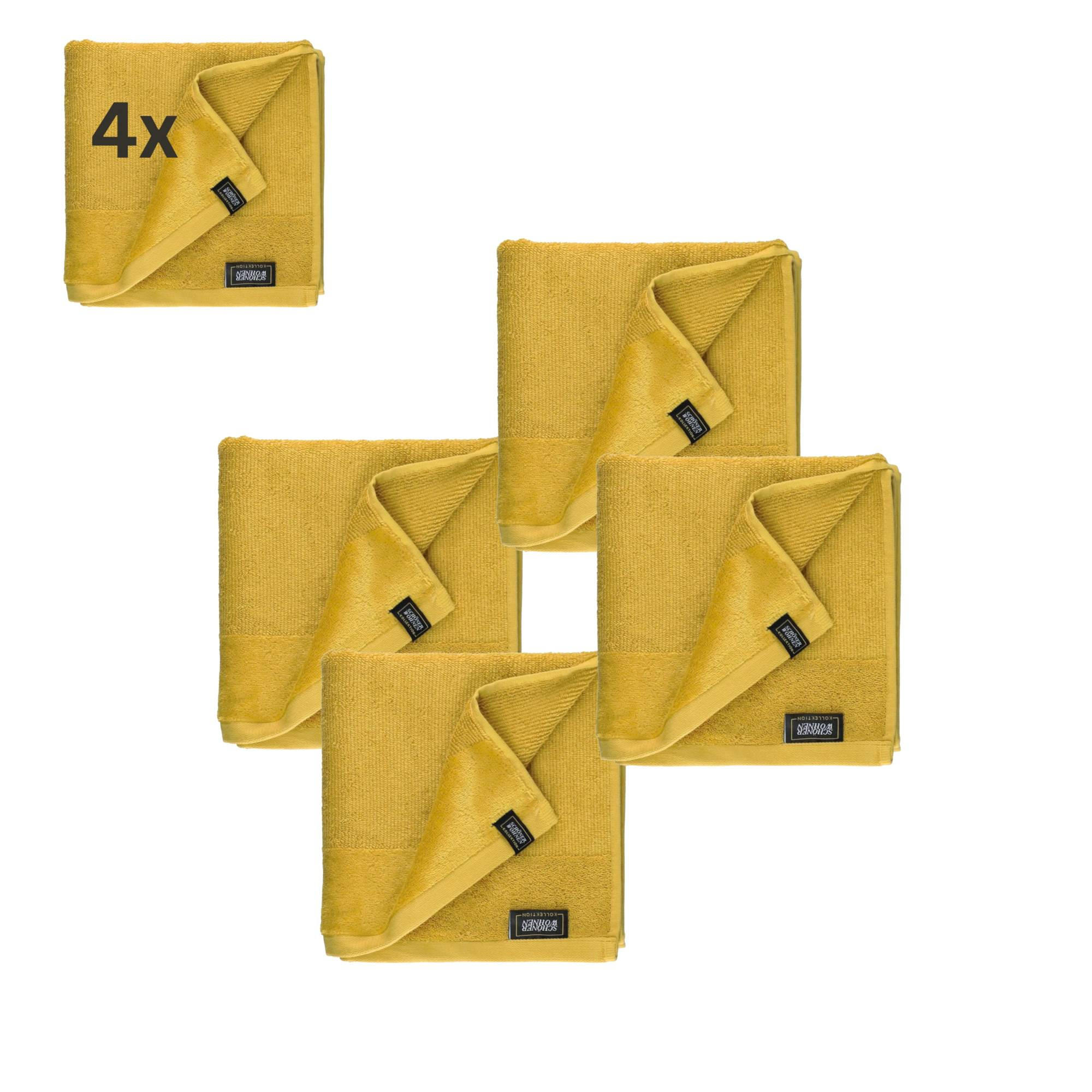 HANDTUCH SENSE-4 - Gelb, Textil (50/100cm) - Schöner Wohnen