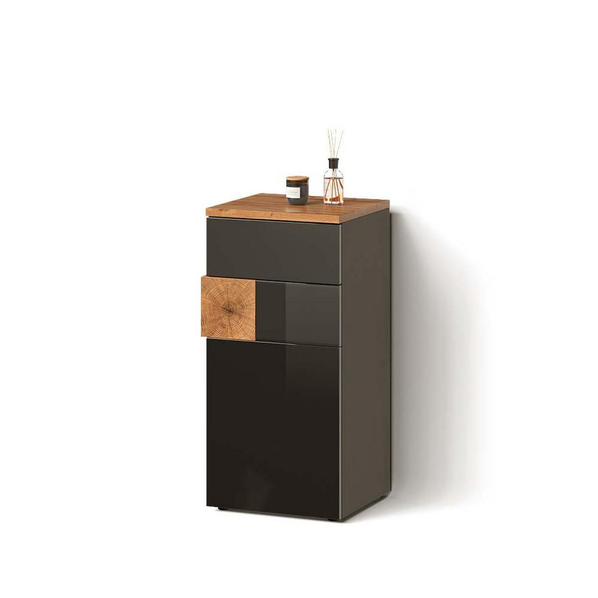MIDISCHRANK Tanaro Anthrazit 40 x 84 cm - Anthrazit, Holzwerkstoff (40/84/37cm) - Livinity®