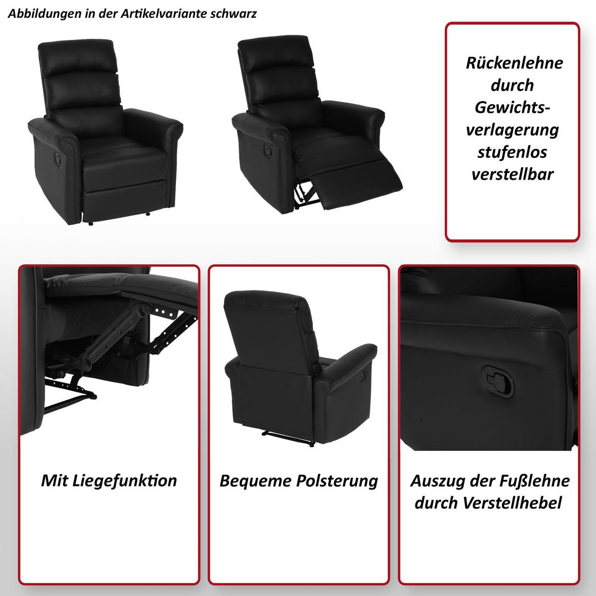 FERNSEHSESSEL Cremeweiß - Weiß, Textil (84/104/90cm) - MCW