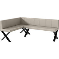 ECKBANK PETER_X - Beige, Leder (142/196cm) - Meblini