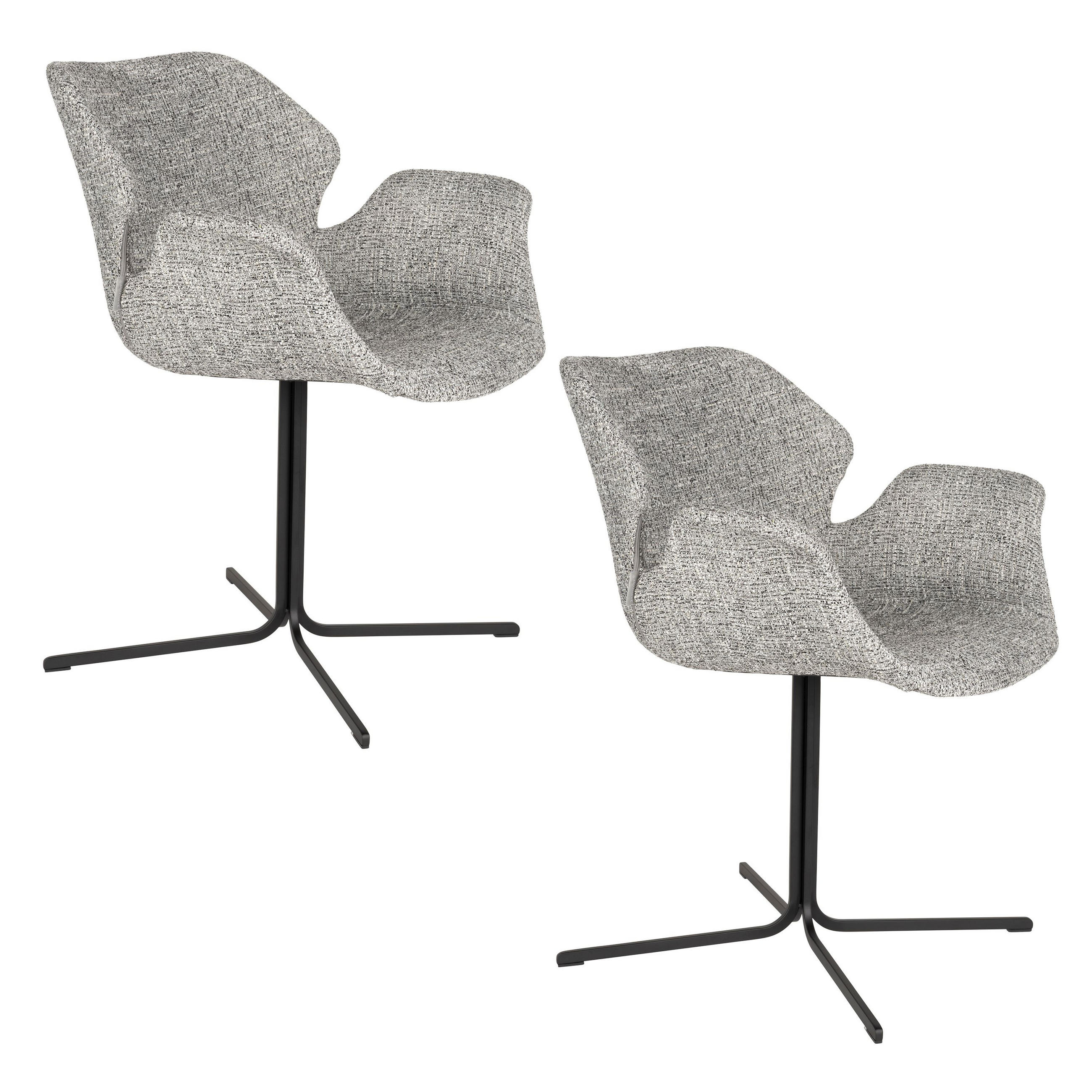 ESSZIMMERSTUHL Nikki Grau - 2 er Set - Grau, Kunststoff (66/80/62cm) - Zuiver