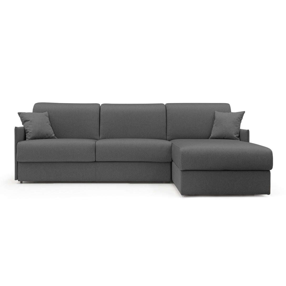 ECKSOFA RECHTS Evans - Anthrazit, Textil (232/96cm) - Divani.store