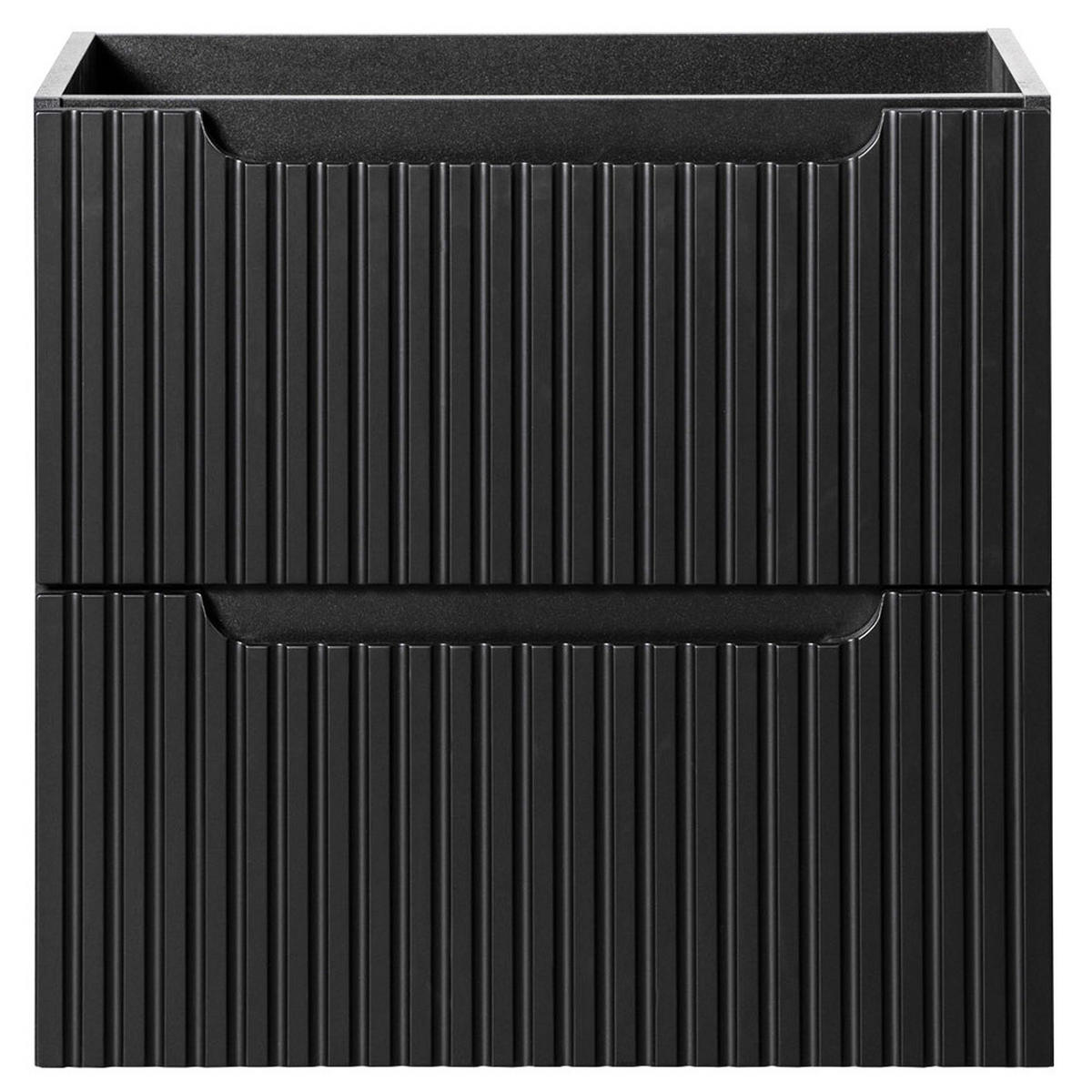 WASCHBECKENSCHRANK Newport-56 - Schwarz, Holzwerkstoff (60/57/39cm) - Lomado