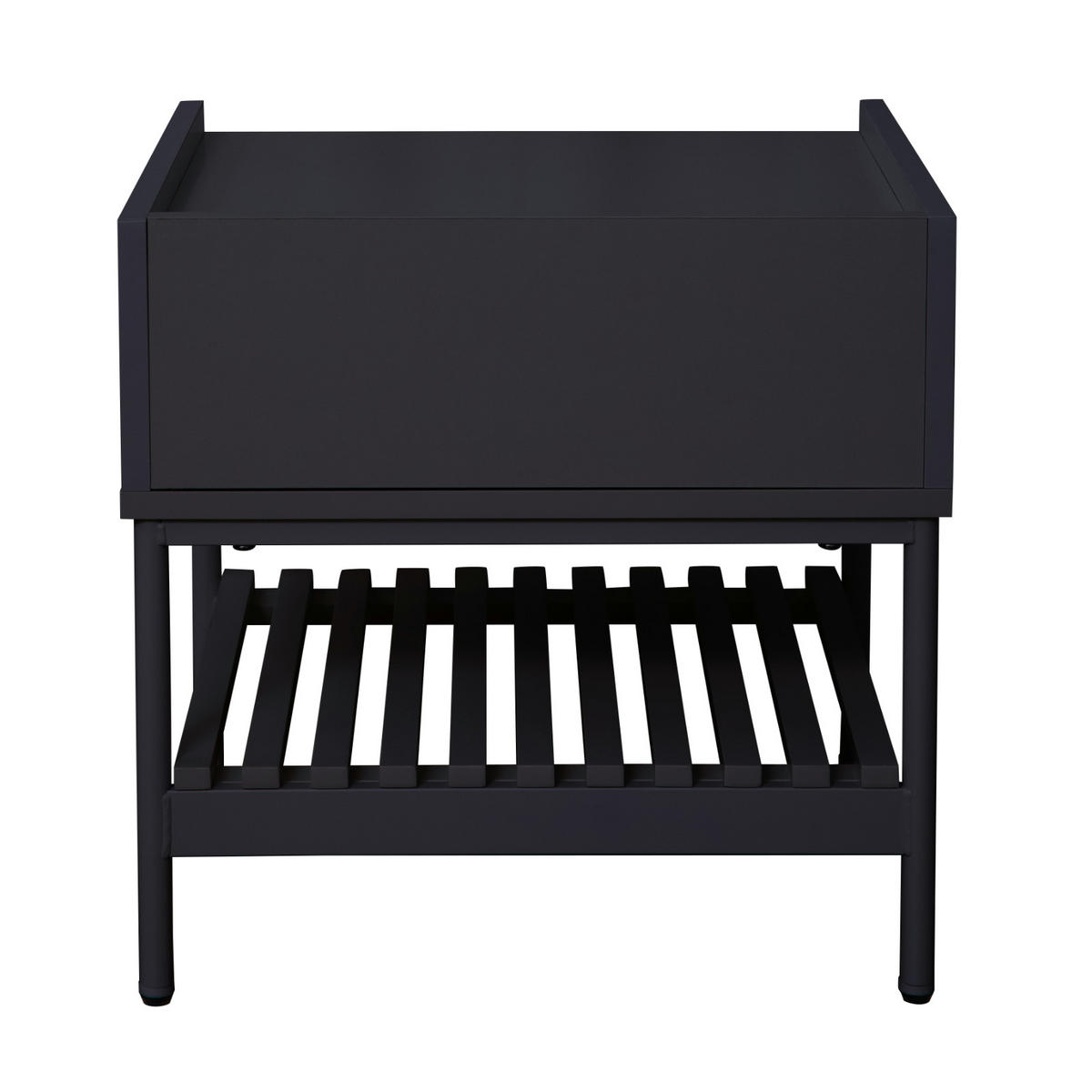 NACHTTISCH KORE Schwarz - Schwarz, Metall (45/44/40cm) - SVITA