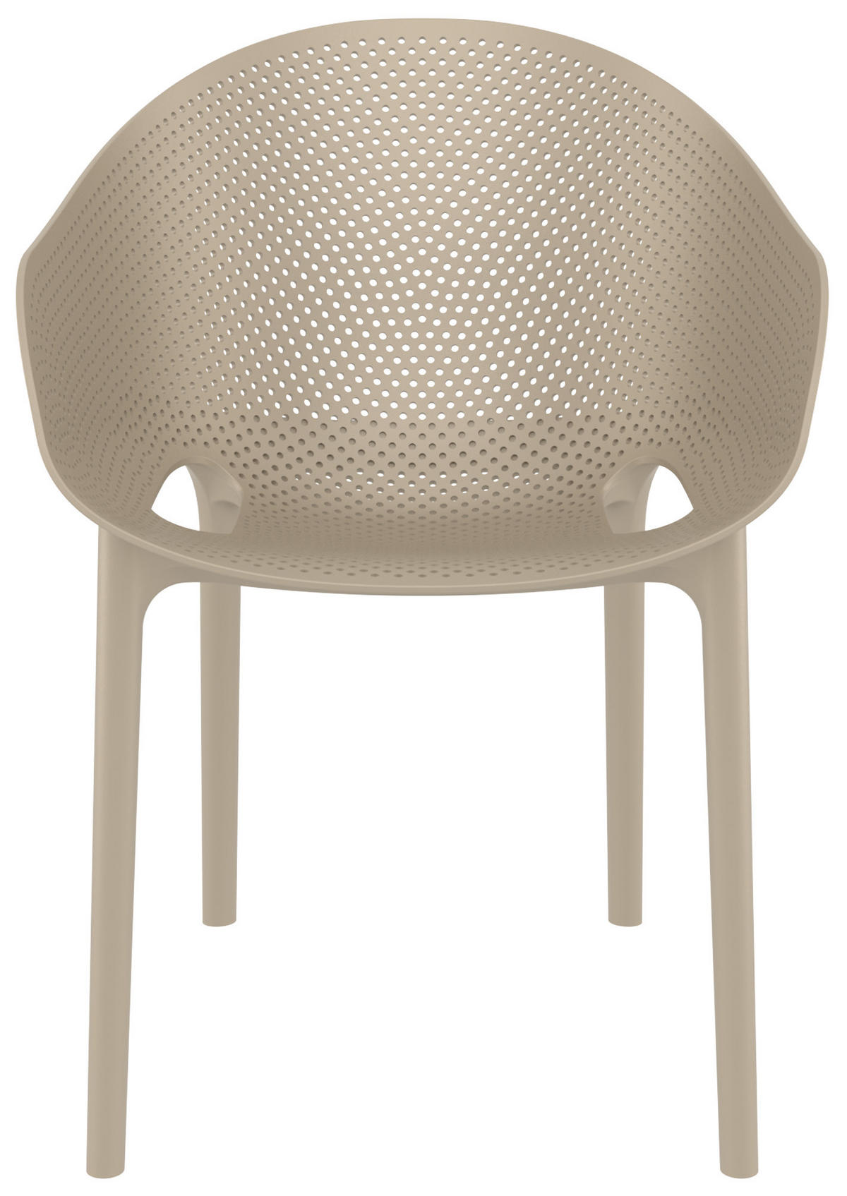 GARTENSTUHL Kunststoff Taupe - Taupe, Kunststoff (54/81/50cm) - CLP