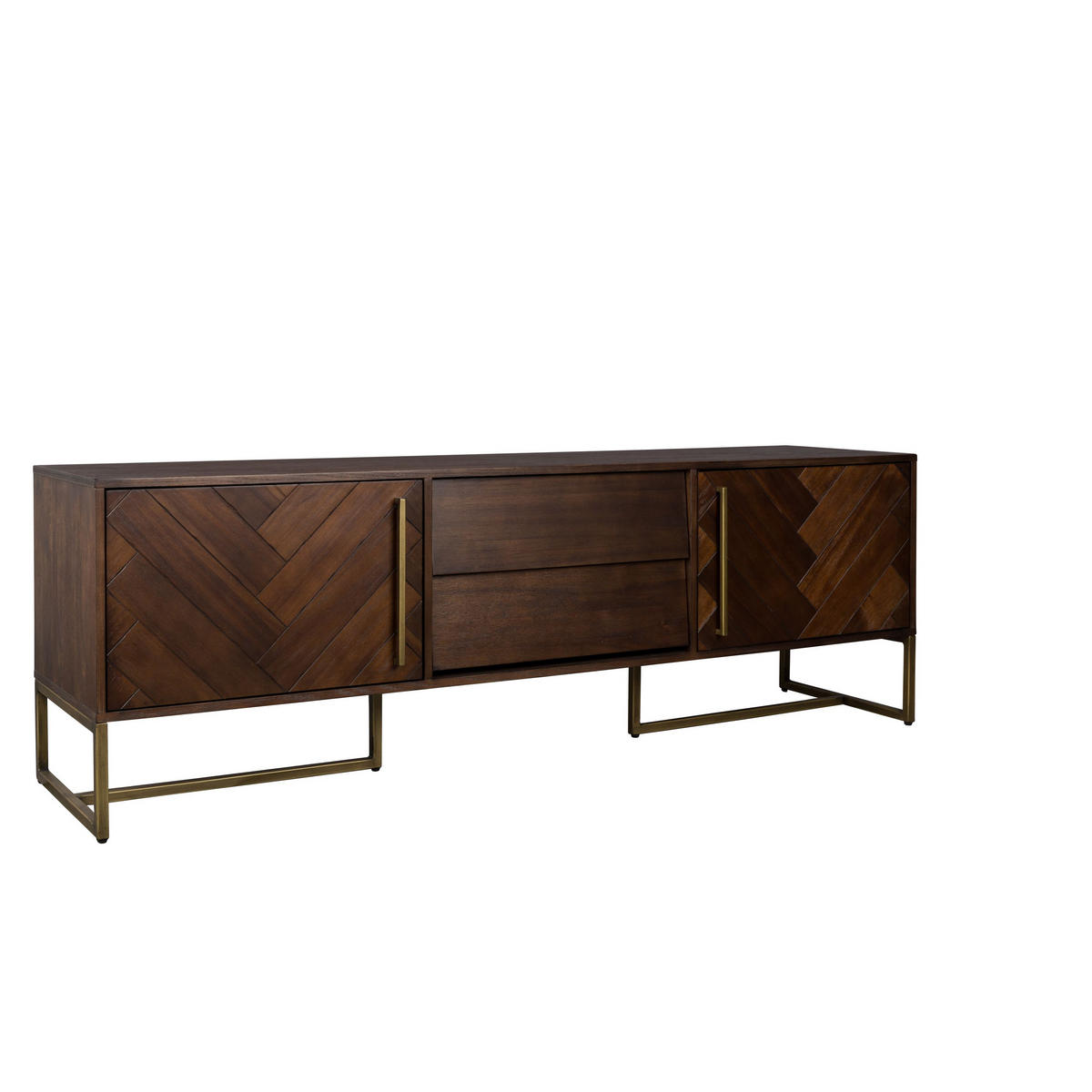 SIDEBOARD Klasse Nierdig Dunkelbraun - Braun, Holz (180/60/45cm) - Dutchbone