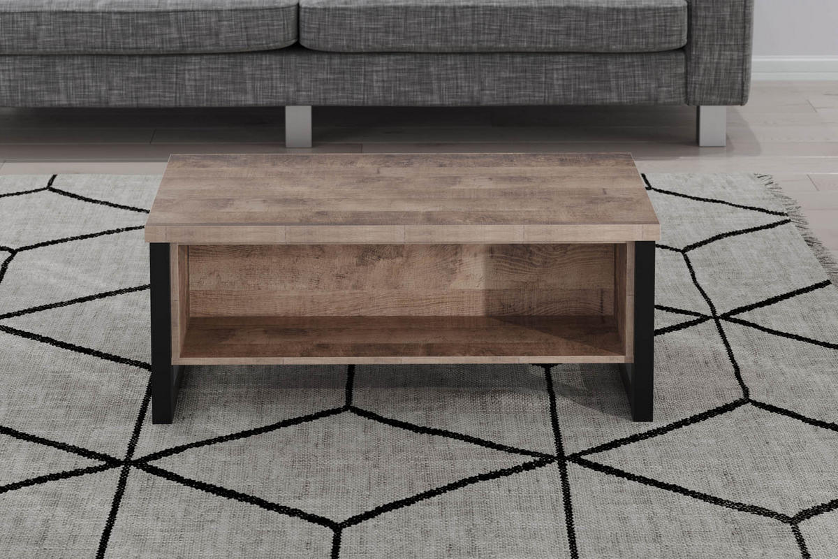 COUCHTISCH Emile Eiche Dekor - Eichefarben, Holzwerkstoff (45/110/110cm) - ebuy24