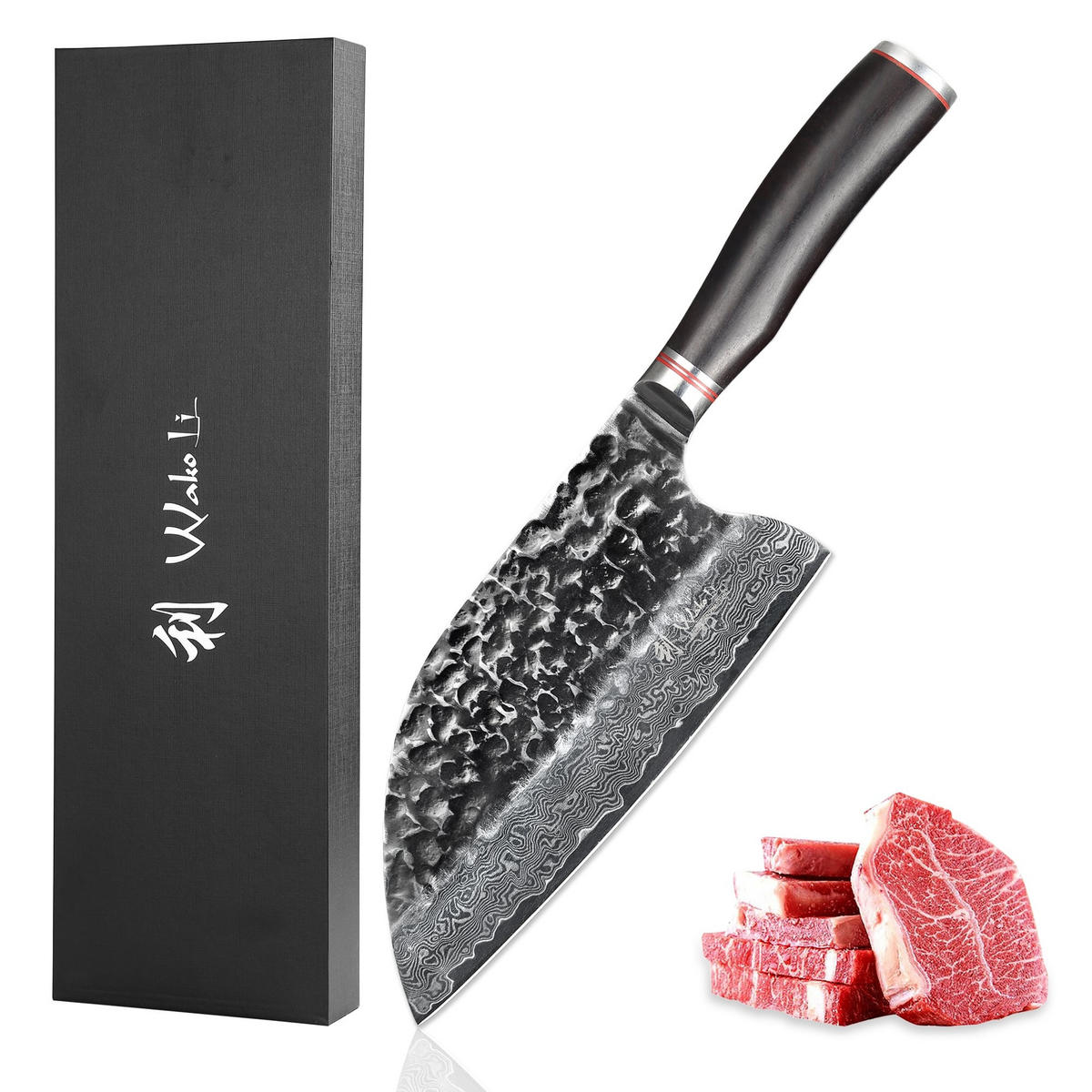 KOCHMESSER 20 cm - Schwarz, Holz/Metall (34cm) - Wakoli