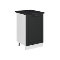 SPODNÍ SKŘÍŇKA KUCHYŇSKÉ LINKY R-Line, Antracitový venkovský dům/Bílá, 50 cm pracovná doska antracitová - bílá/antracitová, kompozitní dřevo (50/81.6/60cm) - Vicco