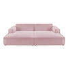 BIG SOFA SAMU Pink Cord - Pink/Schwarz, Textil (256/72/168cm) - KAWOLA