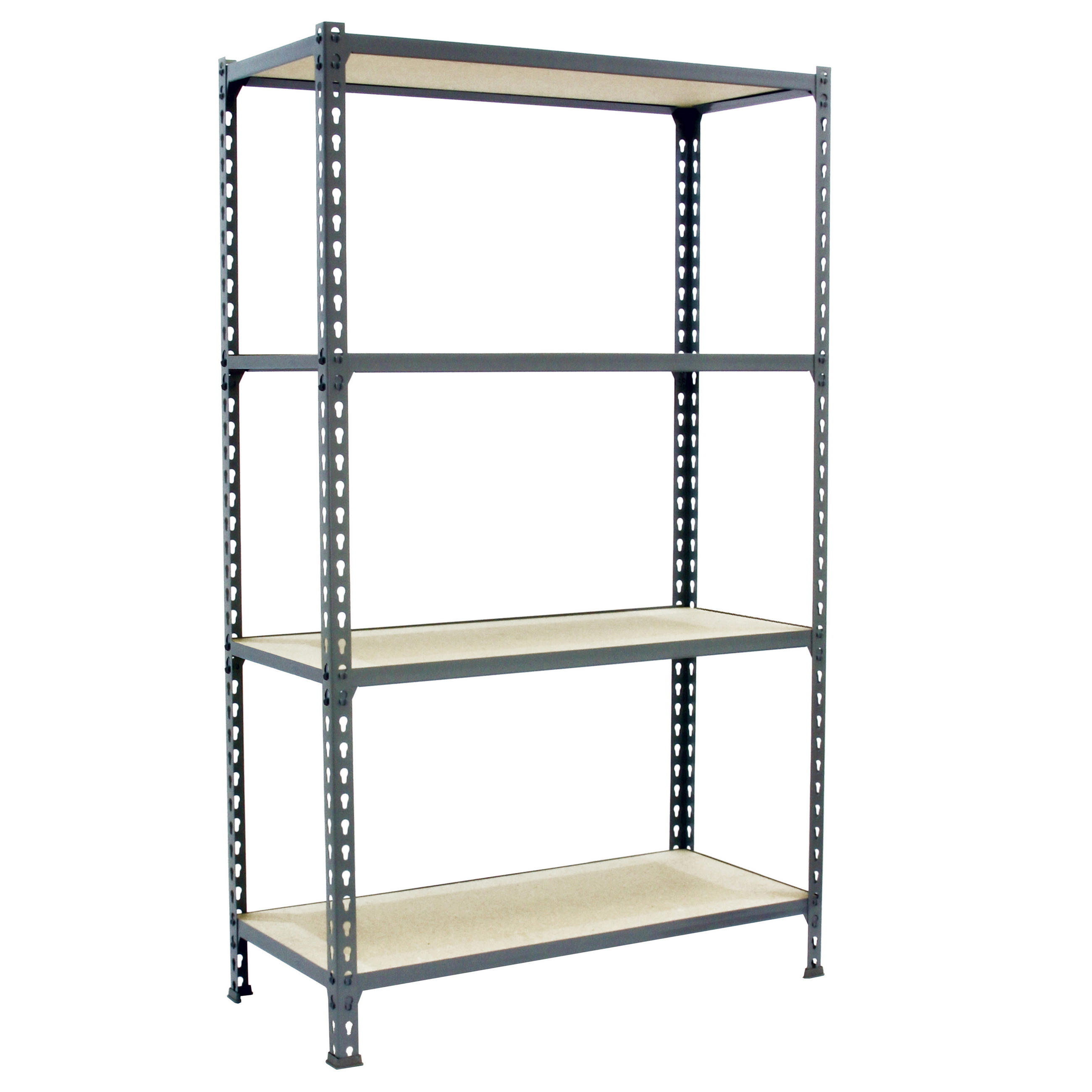 SCHWERLASTREGAL Mid Muli HxBxT 150 x 110 x 50 cm 4 Fachböden Fachlast 200 kg Verzinkt - Silberfarben, Metall (110/150/50cm) - PROREGAL