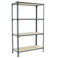 SCHWERLASTREGAL Mid Muli HxBxT 150 x 110 x 50 cm 4 Fachböden Fachlast 200 kg Verzinkt - Silberfarben, Metall (110/150/50cm) - PROREGAL