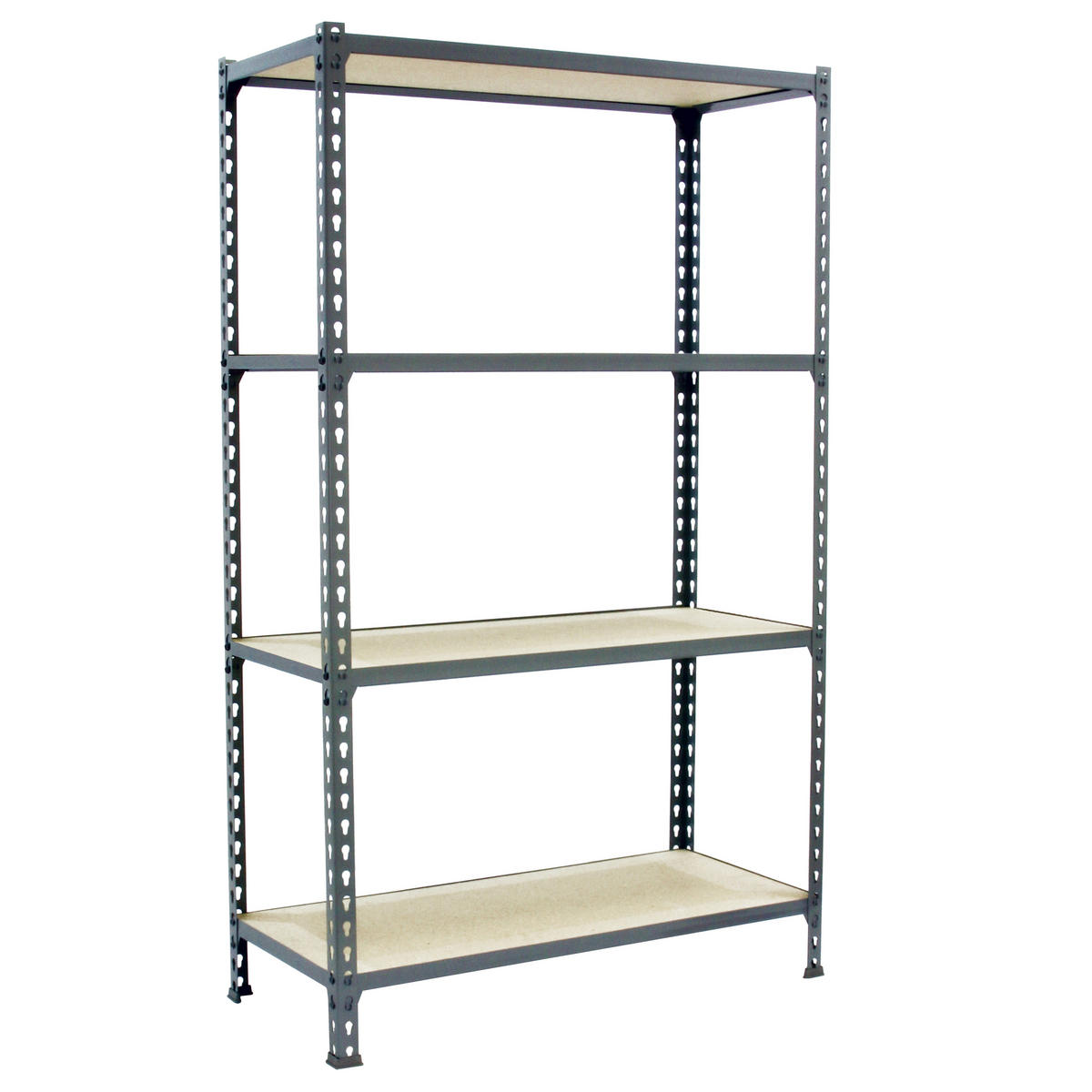 SCHWERLASTREGAL Mid Muli HxBxT 150 x 110 x 50 cm 4 Fachböden Fachlast 200 kg Verzinkt - Silberfarben, Metall (110/150/50cm) - PROREGAL
