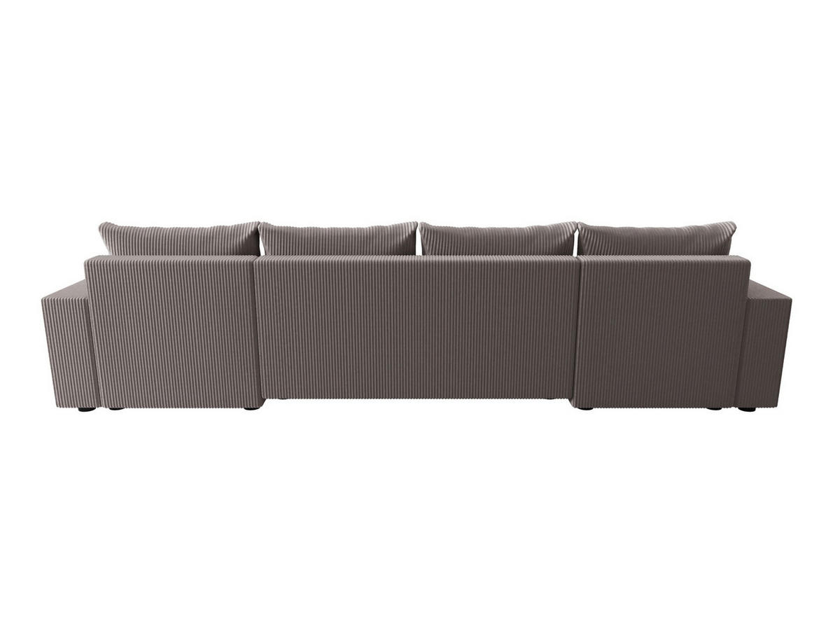 WOHNLANDSCHAFT HEWLET U BIS Zoom 19 mit Schlaffunktion - Grau, Textil (305/90/140cm) - Bedante