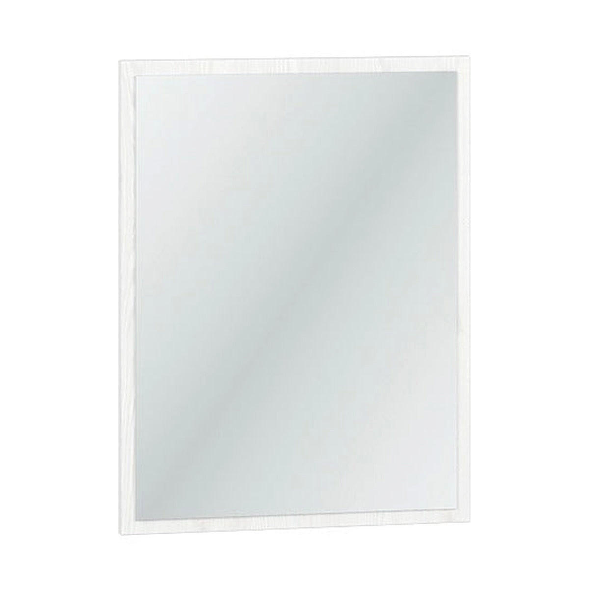 WANDSPIEGEL – HYGA 09 – 50 cm – Hyga – Weiß / Kieferfarben - Weiß/Kieferfarben, Glas (50/65/2cm) - hi-markt