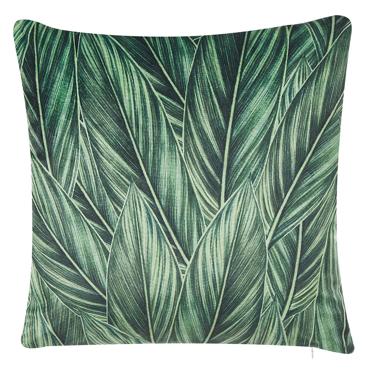 DEKOKISSEN 2er-Set Dunkelgrün 45/45 cm Diascia - Dunkelgrün, Textil (45/45cm) - Beliani