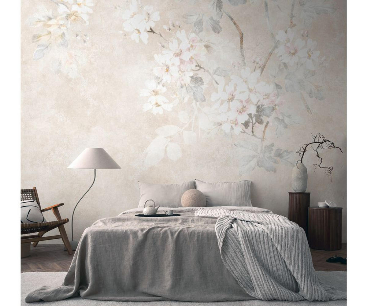 VLIESTAPETE Beige 371/280 cm - Beige/Weiß, Textil (371/1cm) - KUNSTLOFT