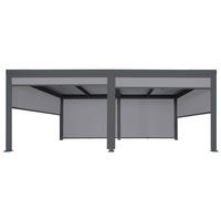 PERGOLA 6x Seitenwand für 3x6m 224x600x300cm Anthrazit - Anthrazit, Metall (600/224/300cm) - BERLINLODGE