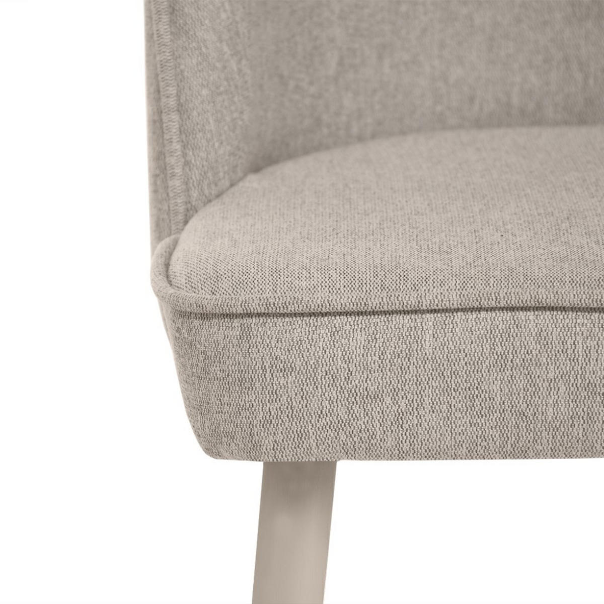 STUHL Luna, Polsterstuhl für das Esszimmer mit kaschmirfarbenen Holzbeinen, Beige - Kaschmir/Beige, Holz (51/87/46cm) - Beautysofa