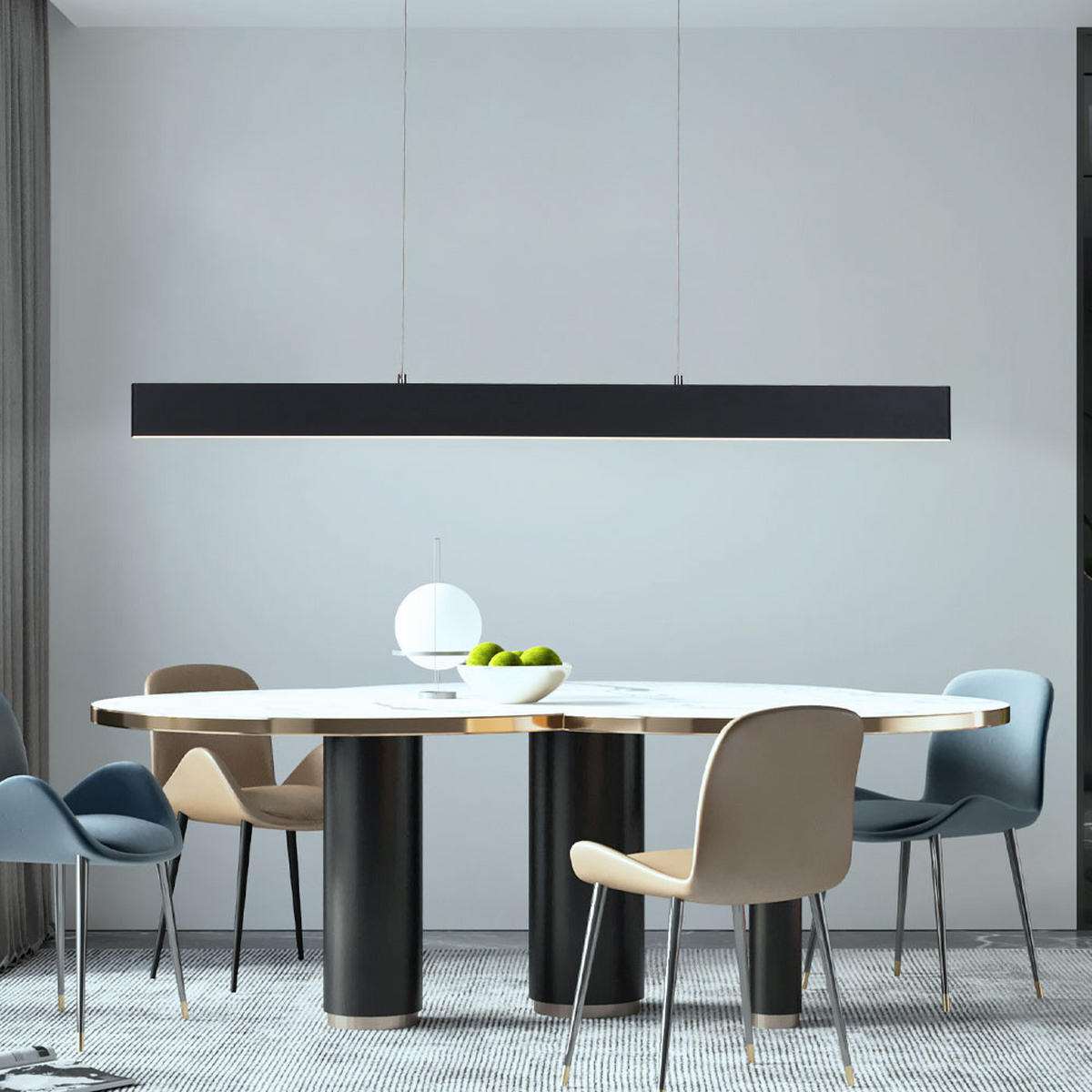 LED HÄNGELEUCHTE Metall Anthrazit - Anthrazit, Metall (121/6/120cm)