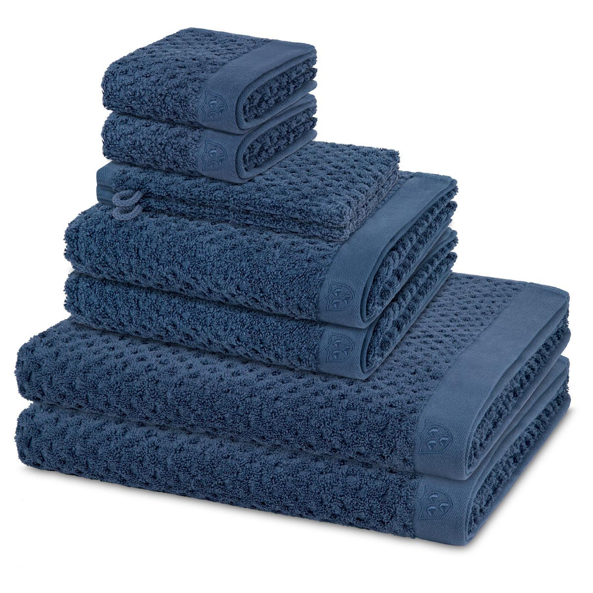 FROTTIERSET Harmony 8-teilig - Blau, Textil (50/100cm) - Ross