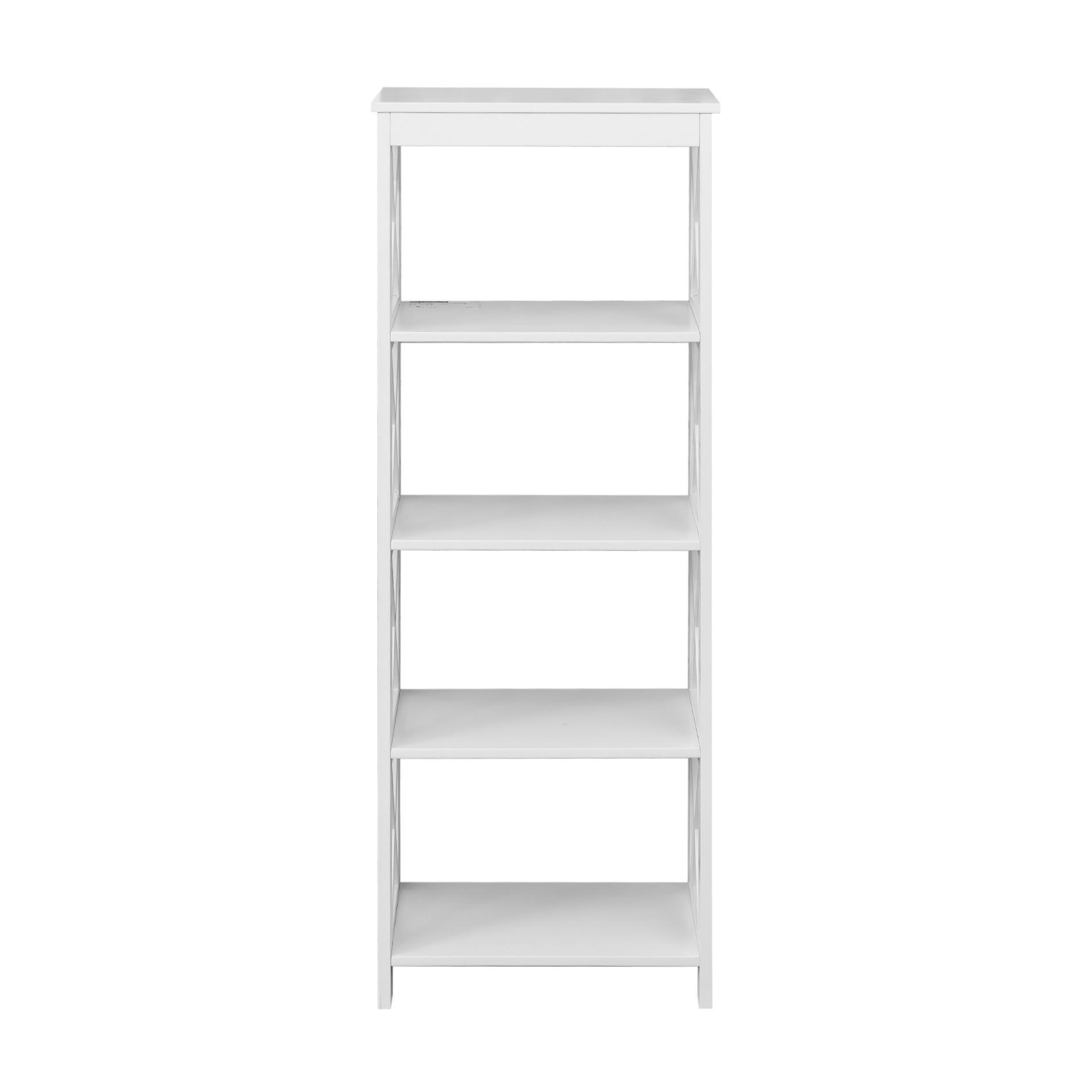 BÜCHERREGAL Weiß 30/45/122 cm - Weiß, Holzwerkstoff (30/122/45cm) - Mobili Rebecca