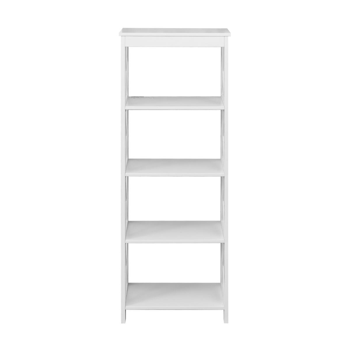 BÜCHERREGAL Weiß 30/45/122 cm - Weiß, Holzwerkstoff (30/122/45cm) - Mobili Rebecca