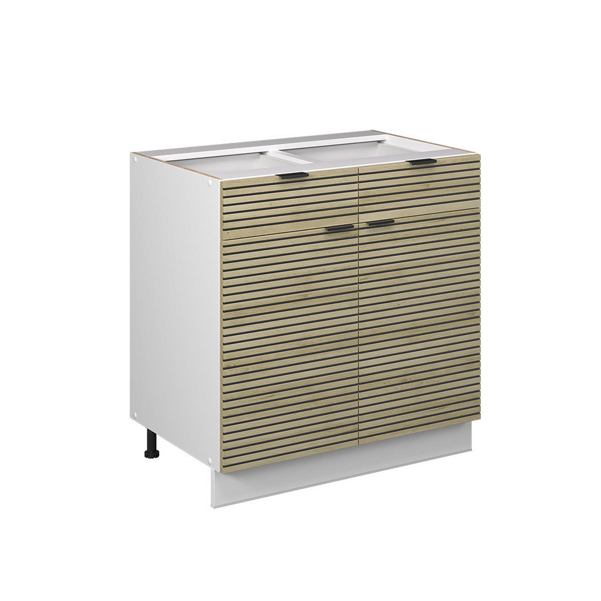 SPODNÍ SKŘÍŇKA KUCHYŇSKÉ LINKY Fame-Line Dubový panel - bílá/barva dubu, kompozitní dřevo (80/82/51.6cm) - Vicco