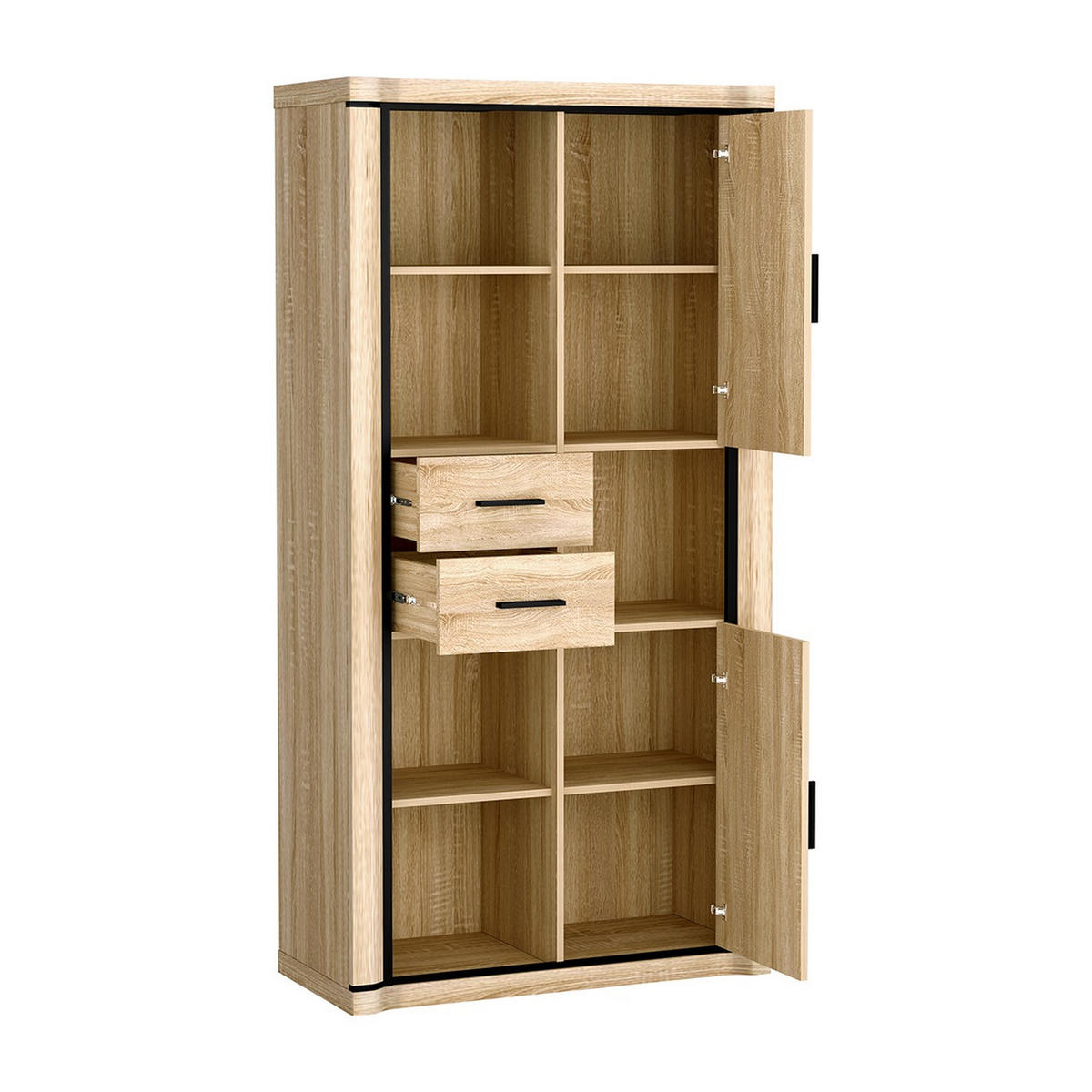 REGAL Dallas D-23 97 x 192 x 45 cm Eiche Sonoma - Sonoma Eiche, Holzwerkstoff/Kunststoff (97/192/45cm) - Koseto
