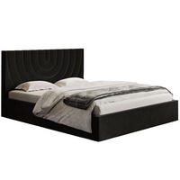 BETT Schwarz OLDO 6 Gepolstert 180x200 cm - Schwarz, Textil (180/200cm) - Sepro Meble
