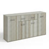 SIDEBOARD GIACOMO III 160/85/33 cm mit 2 Schubladen 4 Türen Hellgrau - Hellgrau, Holzwerkstoff (160/85/33cm) - MASSENO