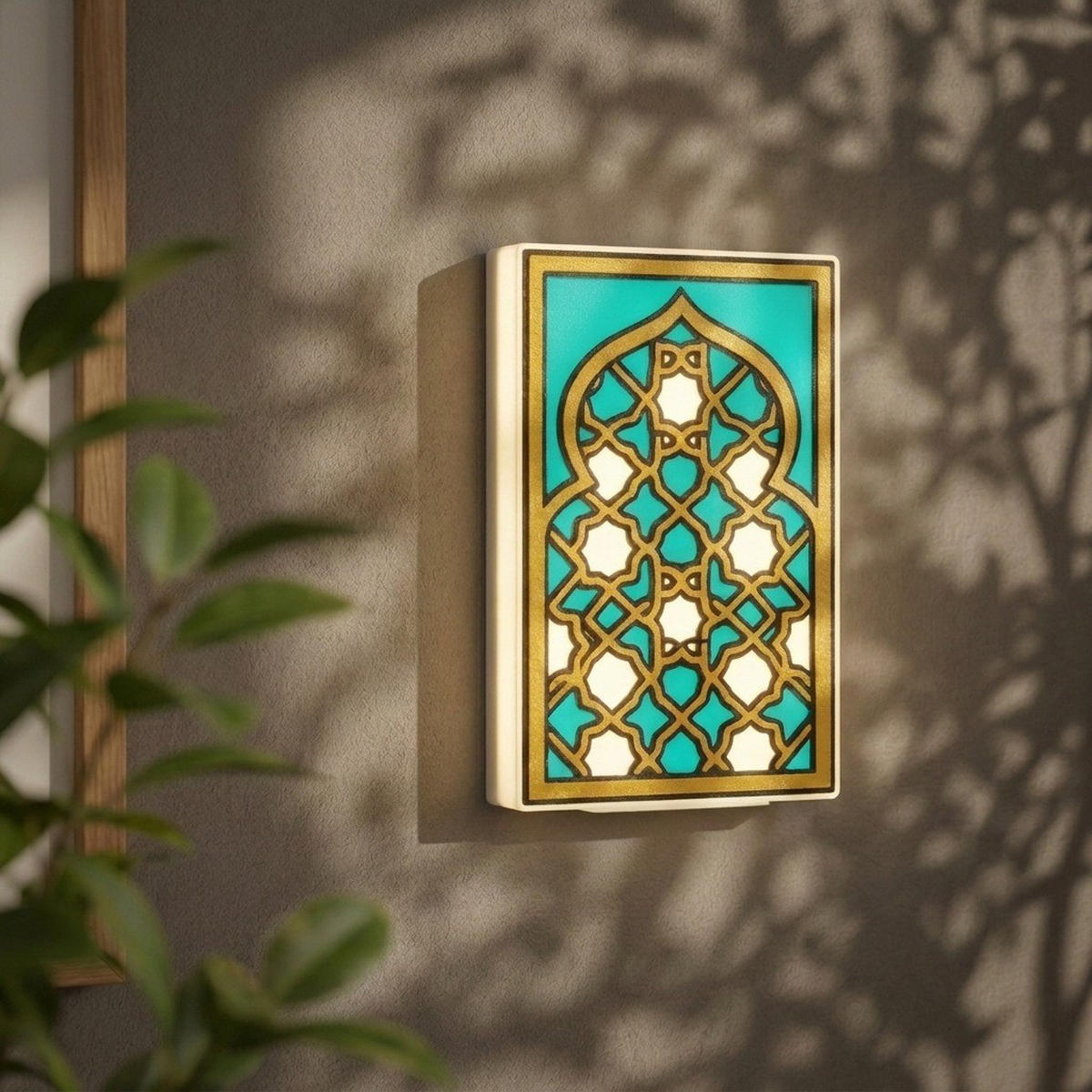 LED-WANDLEUCHTE 20.6/13.3/3.8 cm - Grün, Kunststoff (13.3/3.8/20.6cm) - Authentics