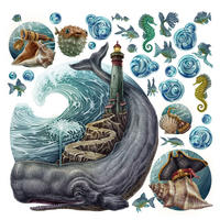 WANDAUFKLEBER 100x118cm - Zeichentricktiere - Multicolor, Kunststoff (100/118/0.1cm) - Wallfluent