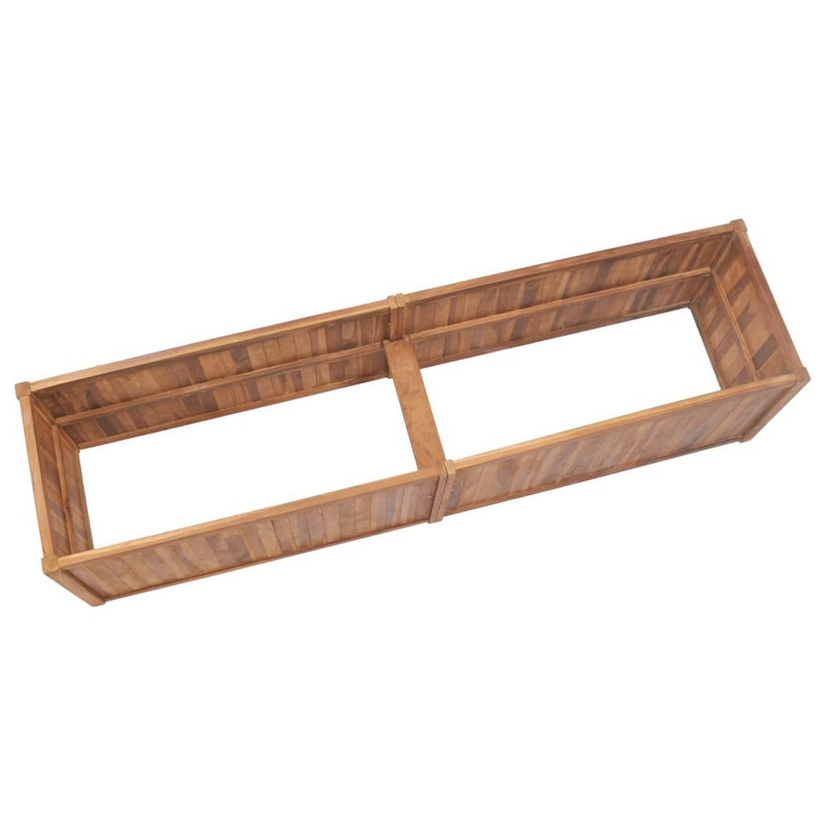GARTEN-HOCHBEET 200 x 50 x 50 cm Massivholz - Braun, Holz (200/50/50cm) - furnicato