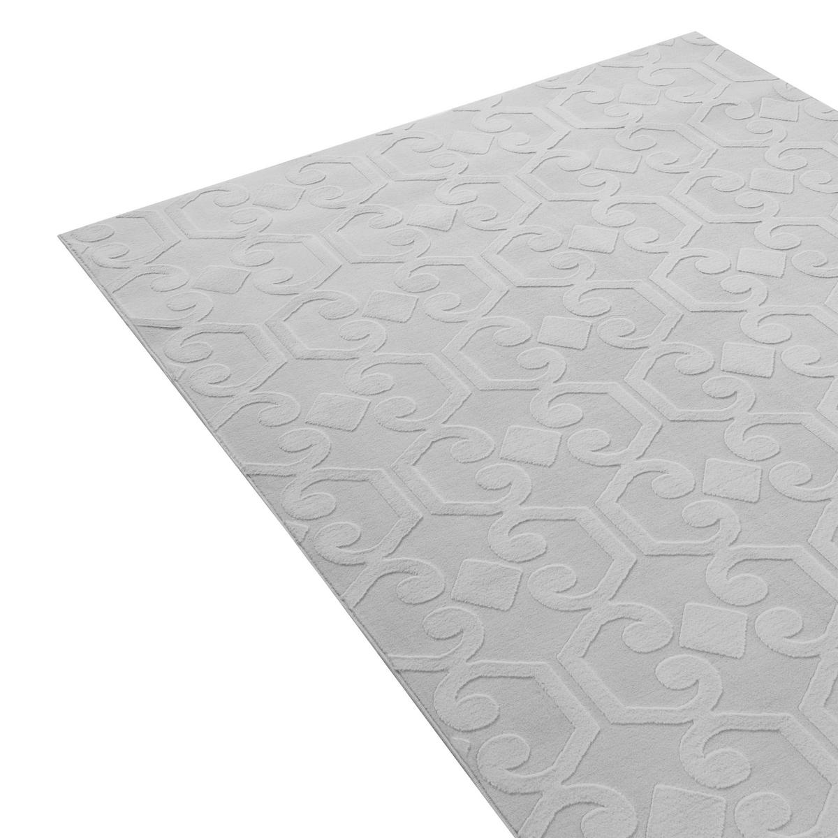 TEPPICH Hellgrau 160/230 cm Gannett - Hellgrau/Grau, Textil (160/230cm) - Beliani