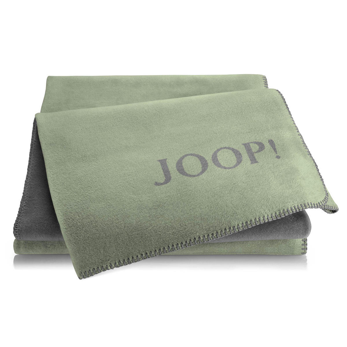 WOHNDECKE DoubleFace Oliv-Stein 150 x 200cm - Olivgrün, Textil (150/200cm) - Joop!