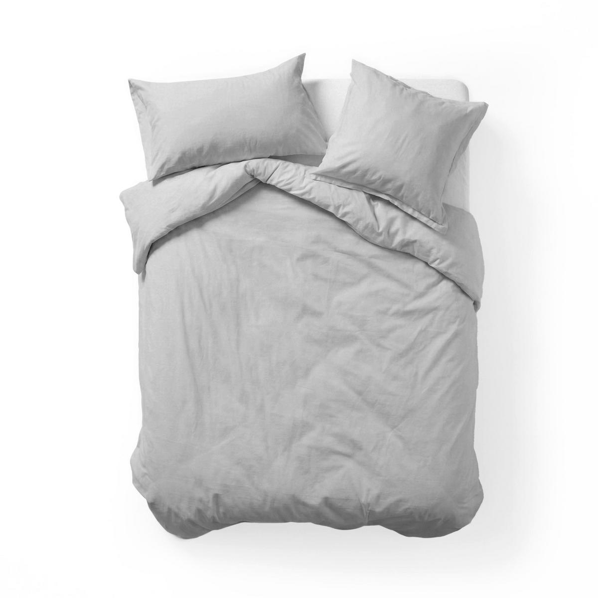 BETTBEZUG Basic Hellgrau 135/140x200 cm (Standardgrösse) - Grau, Textil (140/200cm) - Happy Friday