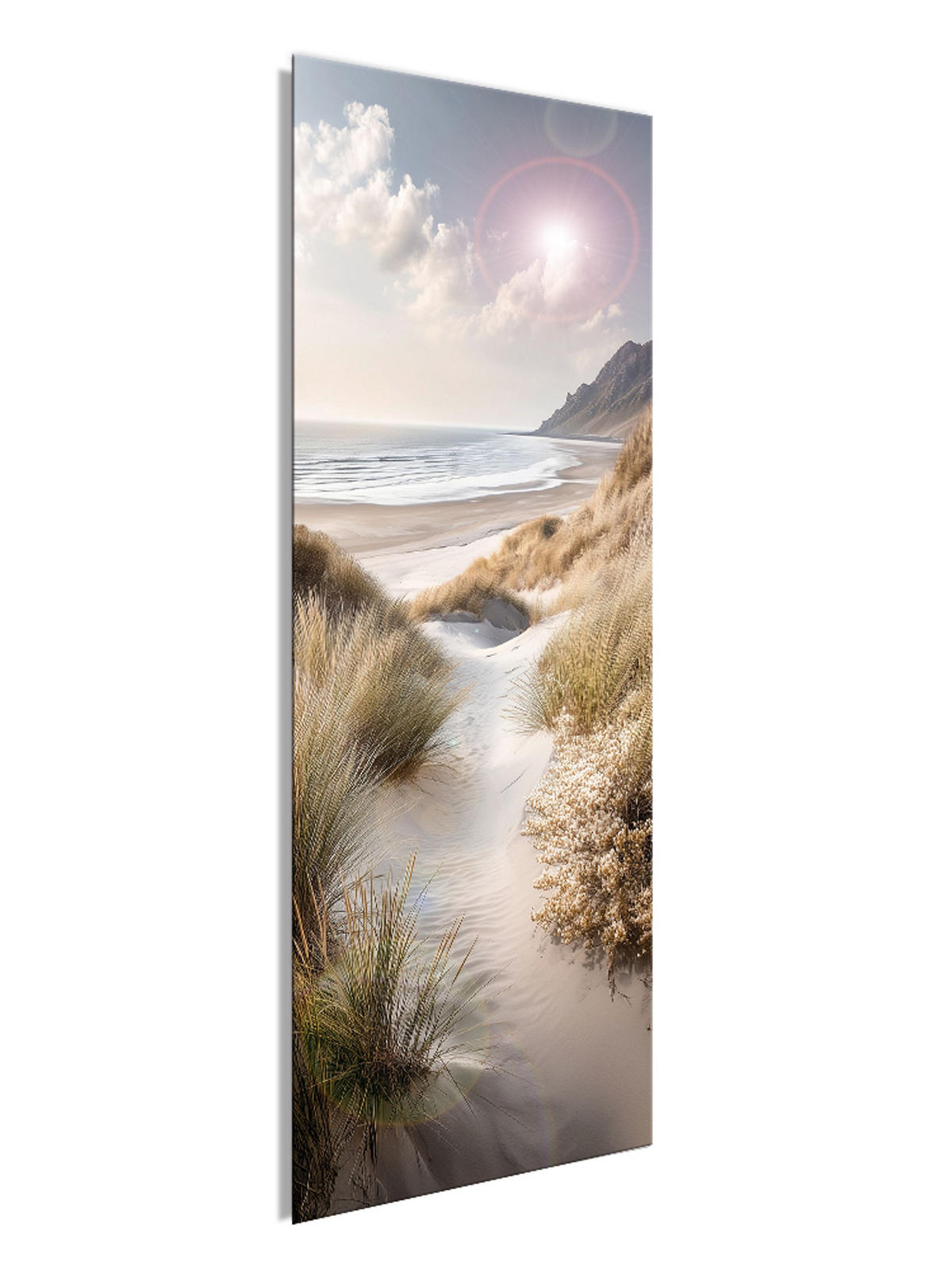 GLASBILD 30x80 cm Strand und Meer - Beige, Glas (30/80cm) - artissimo