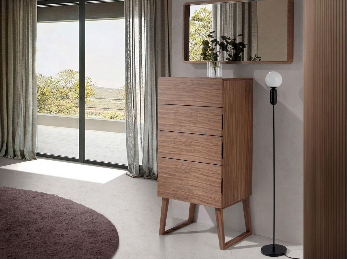 KOMMODE Chiffonier Nussbaum 59/45/120 cm - Walnussfarben, Holz (59/120/45cm) - ANGEL CERDA