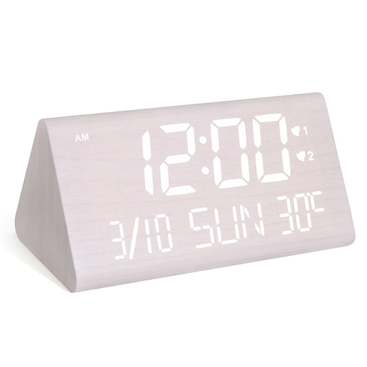 WECKER USB-Aufladung Weiß 15/8/7 cm - Weiß, Kunststoff (8/7/15cm) - Authentics
