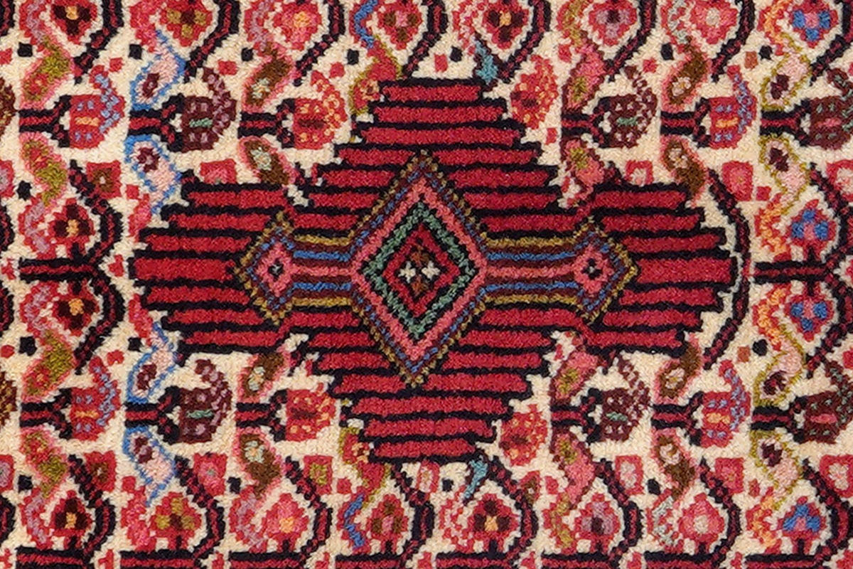 ORIENTTEPPICH handgeknüpft Assadabad Beige, Rot 99/67 cm Schurwolle - Beige/Rot, Textil (67/99cm) - Looma