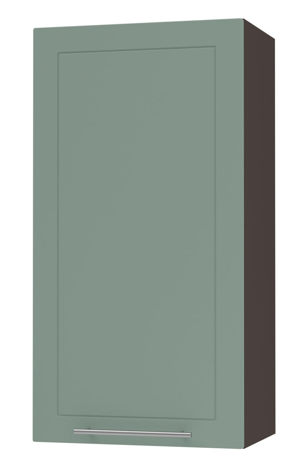 KÜCHENHÄNGESCHRANK Kvantum W4/50 Mint Matt / Lava Matt 50 / 32,5 / 96cm - Dunkelgrau/Mintgrün, Holz/Holzwerkstoff (50/96/32.5cm) - Feldmann-Wohnen