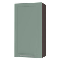 KÜCHENHÄNGESCHRANK Kvantum W4/50 Mint Matt / Lava Matt 50 / 32,5 / 96cm - Dunkelgrau/Mintgrün, Holz/Holzwerkstoff (50/96/32.5cm) - Feldmann-Wohnen