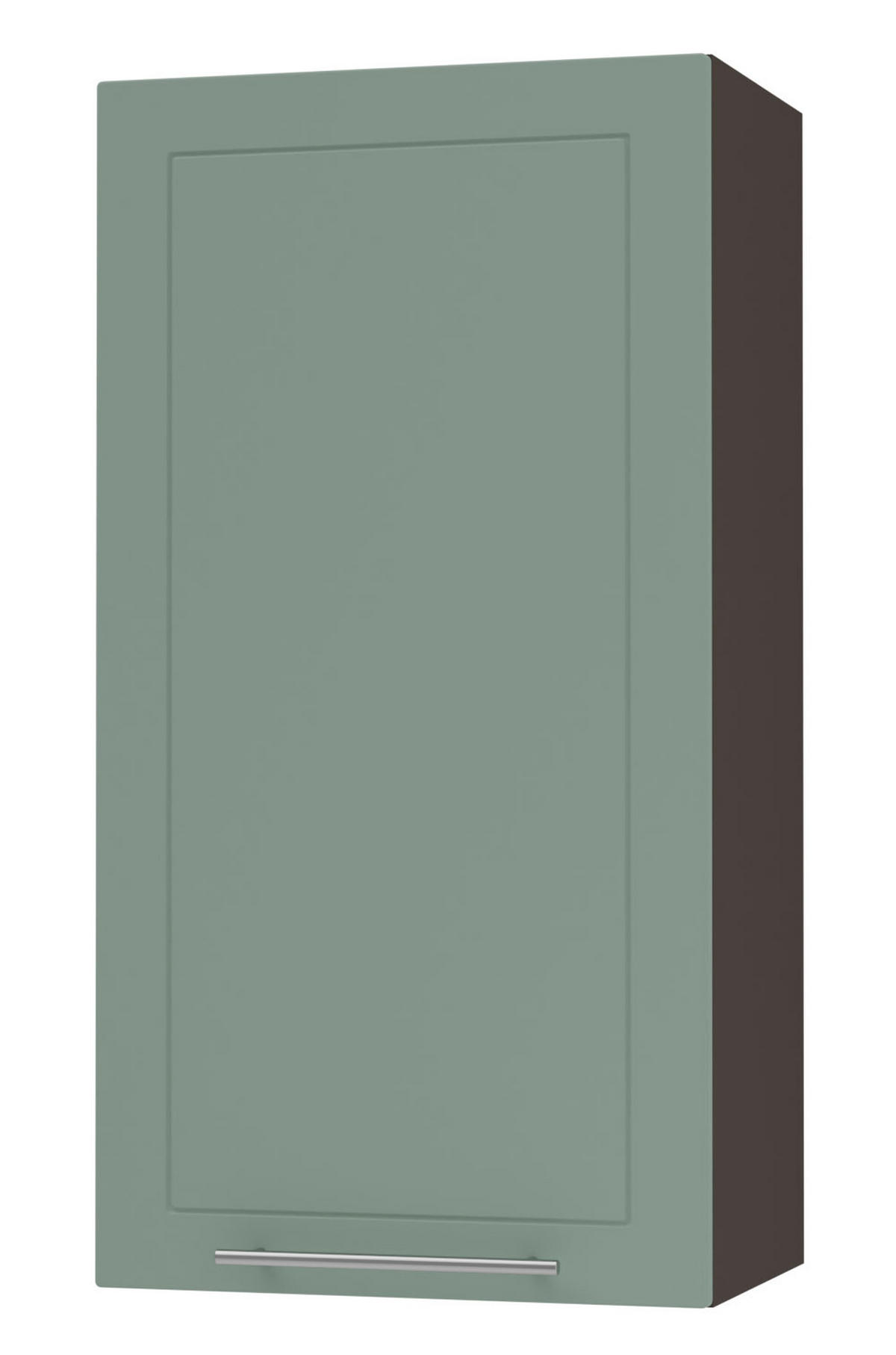 KÜCHENHÄNGESCHRANK Kvantum W4/50 Mint Matt / Lava Matt 50 / 32,5 / 96cm - Dunkelgrau/Mintgrün, Holz/Holzwerkstoff (50/96/32.5cm) - Feldmann-Wohnen