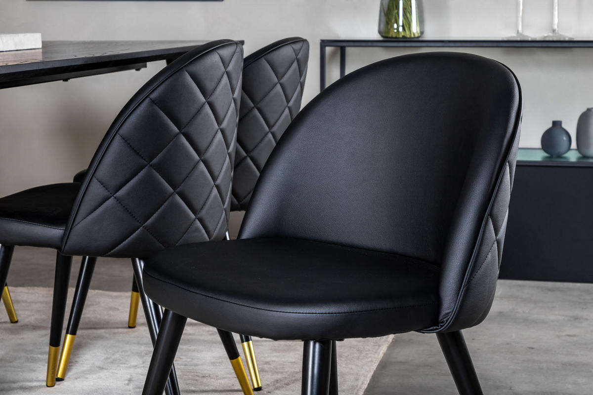 TISCHGRUPPE Schwarz - Schwarz, Holzwerkstoff (90/75/180cm) - ebuy24