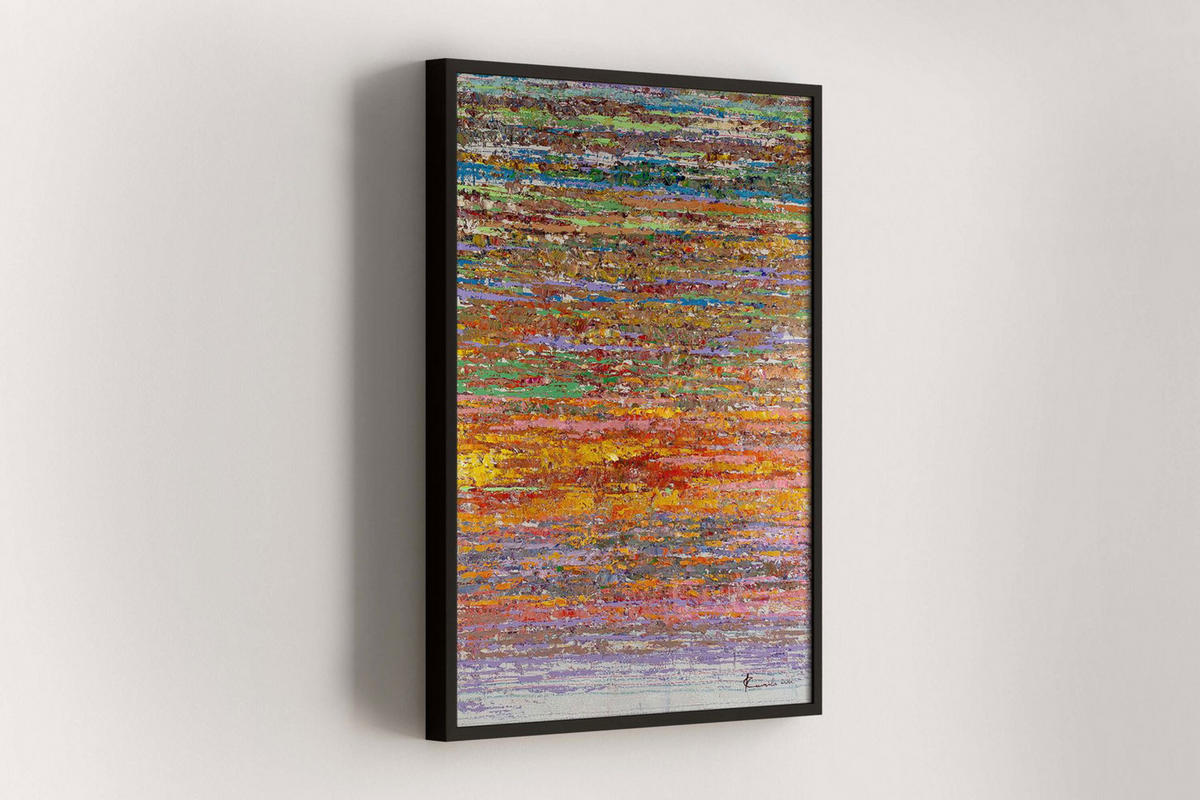 ÖLGEMÄLDE 75/100 cm - Multicolor, Holz/Textil (2.5/100cm) - KUNSTLOFT