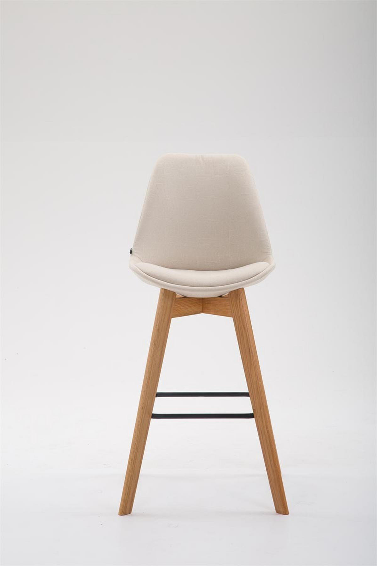 BARHOCKER Metz Massivholz 112x48x56 cm Creme - Creme, Textil (48/112/56cm) - furnicato